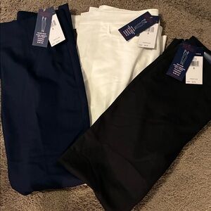 Chaps Ladies Dress Pants in Navy, White, and Black Great Lot Fabulous PriceNWT